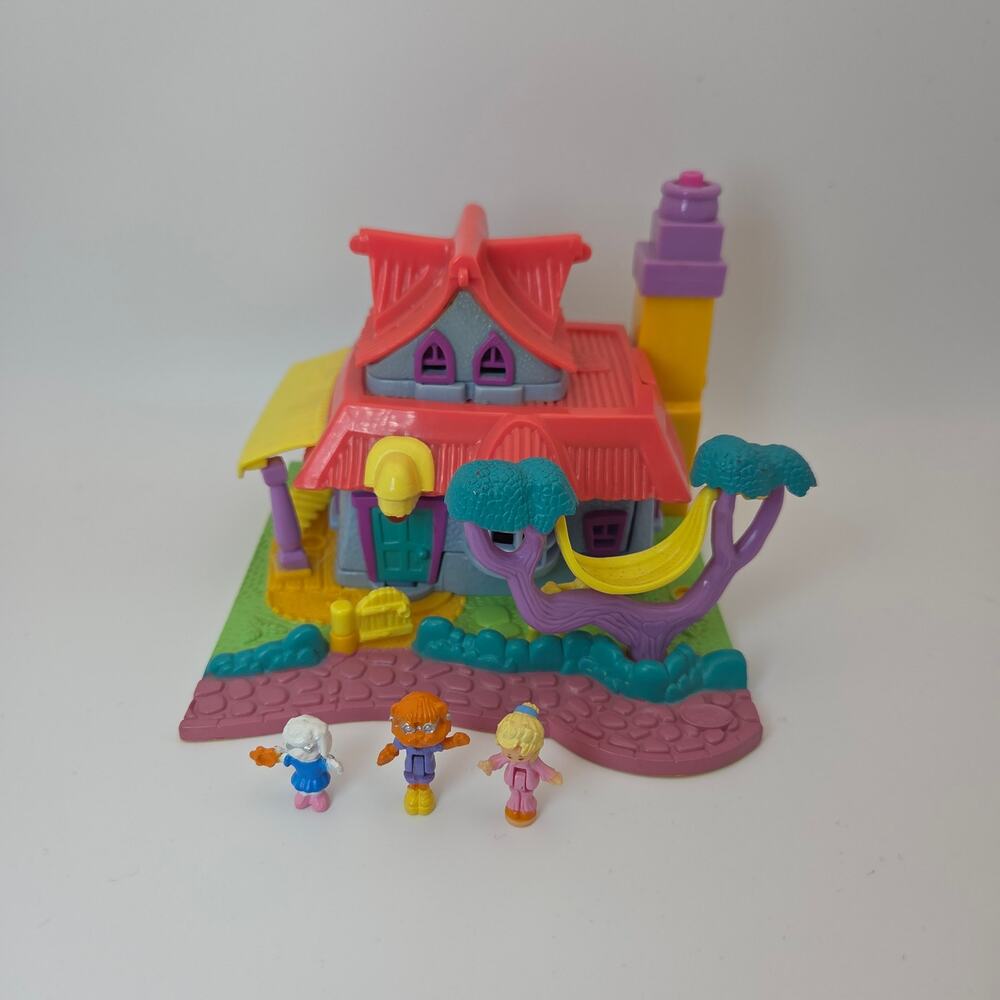 Vintage 1994 Polly Pocket Bluebird Light Up Kitty House - Near Complete - WORKS